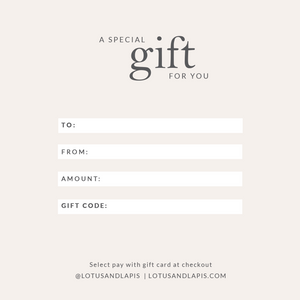 Lotus & Lapis Gift Card